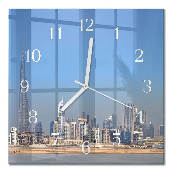 Stakleni četvrtasti sat Dubai Horizon