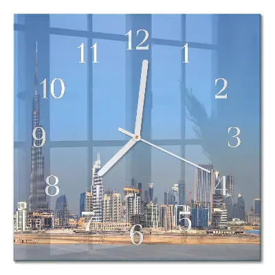 Stakleni četvrtasti sat Dubai Horizon