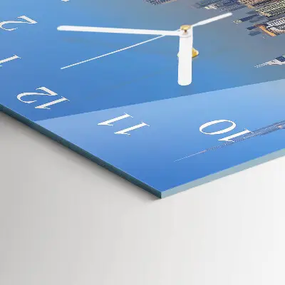 Stakleni četvrtasti sat Dubai Horizon