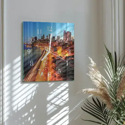 Stakleni četvrtasti sat Horizont