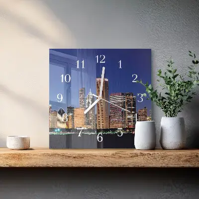 Stakleni četvrtasti sat Horizont