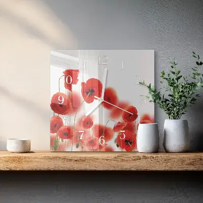 Stakleni četvrtasti sat Mak