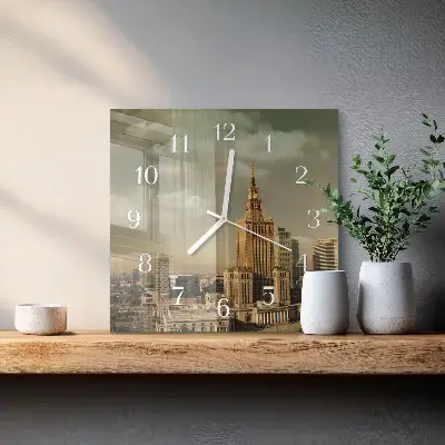 Stakleni četvrtasti sat Varšava