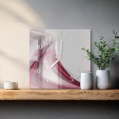 Stakleni četvrtasti sat Apstraktne linije
