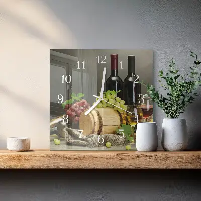 Stakleni četvrtasti sat Grožđe za vino