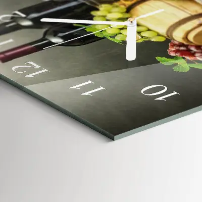 Stakleni četvrtasti sat Grožđe za vino