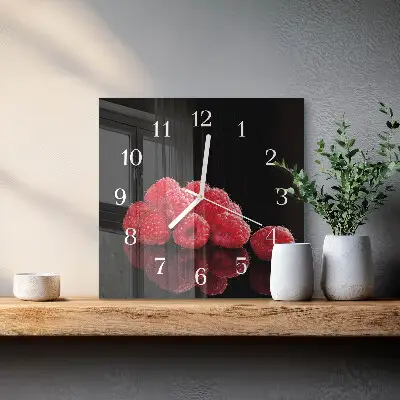 Stakleni četvrtasti sat Maline