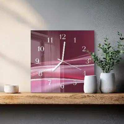Stakleni četvrtasti sat Apstraktne linije
