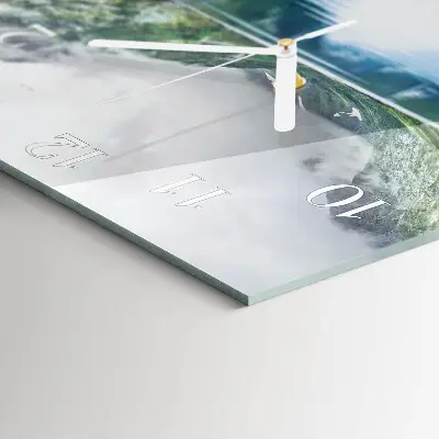 Stakleni četvrtasti sat Planinsko jezero