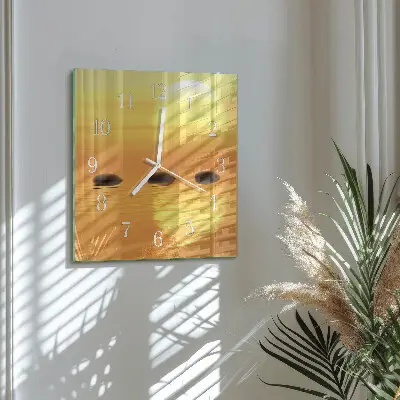 Stakleni četvrtasti sat Vodeno sunce