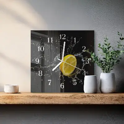 Stakleni četvrtasti sat Citrus