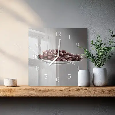 Stakleni četvrtasti sat Žlica kave