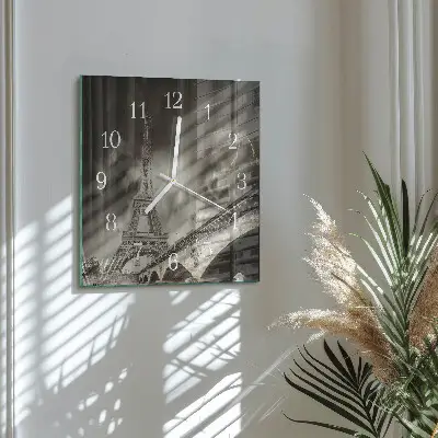 Stakleni četvrtasti sat Pariz