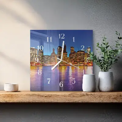 Stakleni četvrtasti sat Horizont