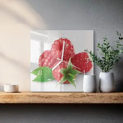 Stakleni četvrtasti sat Maline