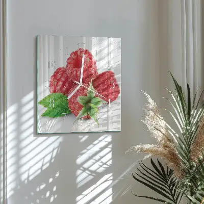 Stakleni četvrtasti sat Maline