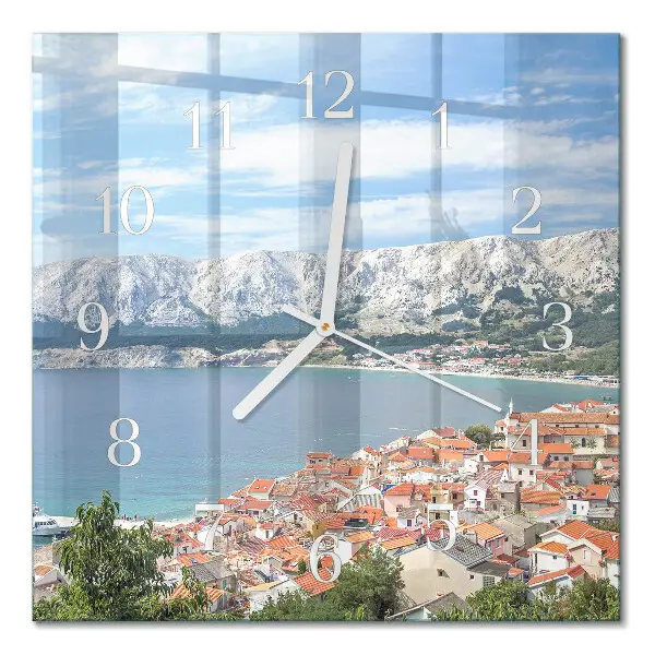 Stakleni četvrtasti sat Zaljev