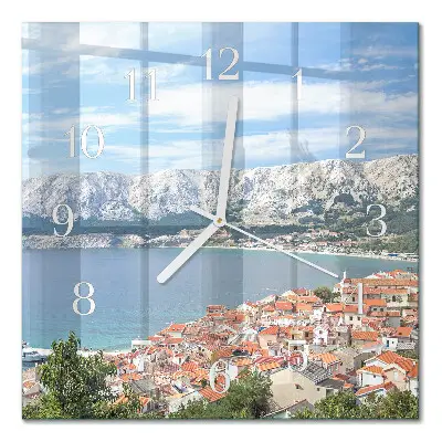 Stakleni četvrtasti sat Zaljev