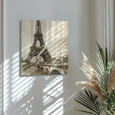 Stakleni četvrtasti sat Pariz