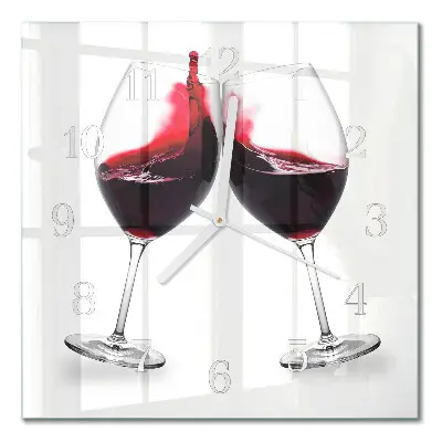 Stakleni četvrtasti sat Vino