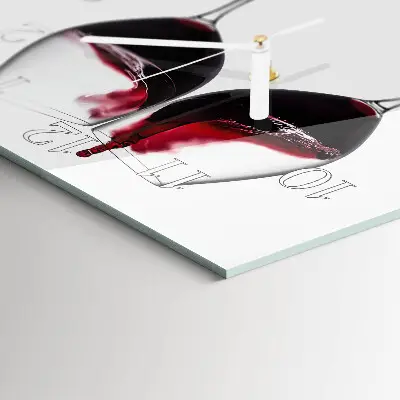 Stakleni četvrtasti sat Vino