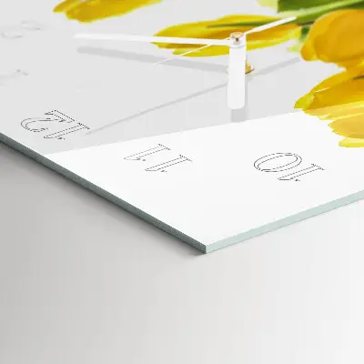 Stakleni četvrtasti sat Tulipani