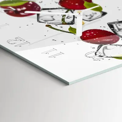 Stakleni četvrtasti sat Sladoled od višnje
