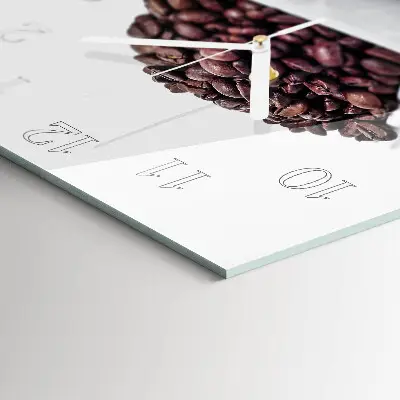 Stakleni četvrtasti sat Zrna kave