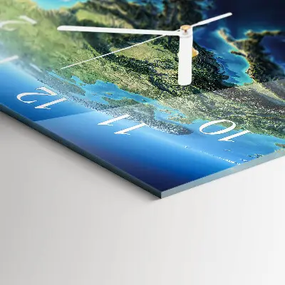 Stakleni četvrtasti sat Zemlja