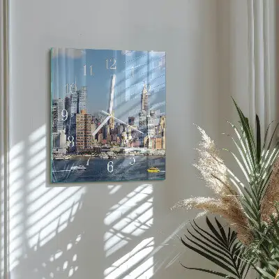 Stakleni četvrtasti sat Horizont