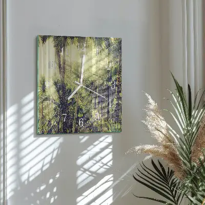 Stakleni četvrtasti sat Palme