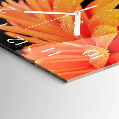 Stakleni četvrtasti sat Gerbera