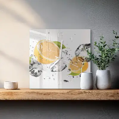 Stakleni četvrtasti sat Citrus