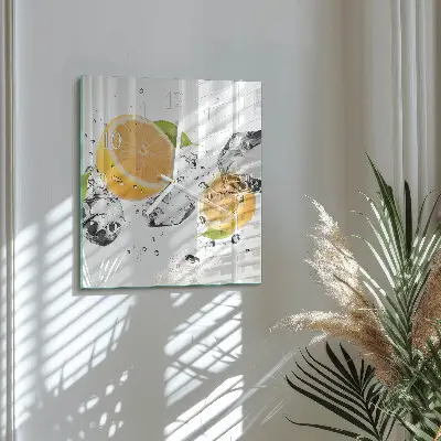 Stakleni četvrtasti sat Citrus