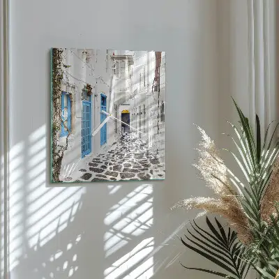 Stakleni četvrtasti sat Santorini