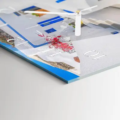Stakleni četvrtasti sat Santorini