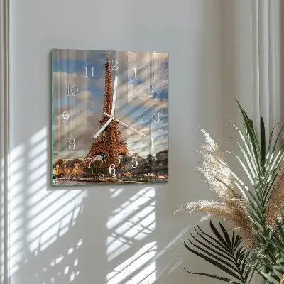 Stakleni četvrtasti sat Pariz