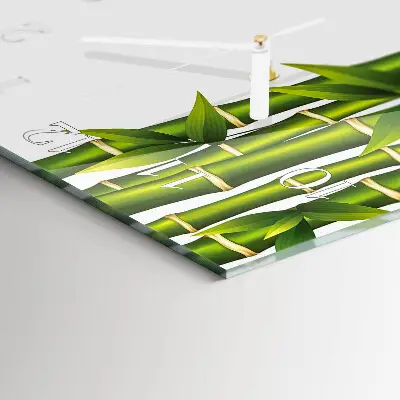 Stakleni četvrtasti sat Bambus