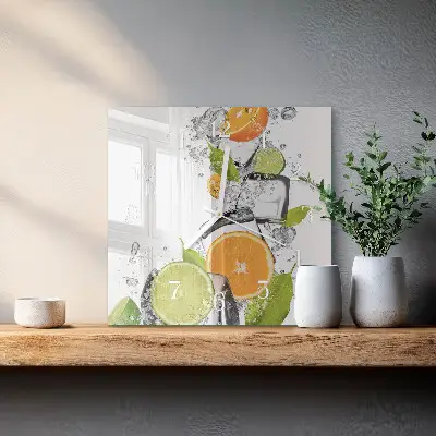 Stakleni četvrtasti sat Agrumi
