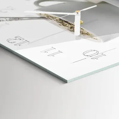 Stakleni četvrtasti sat Šalica anisa