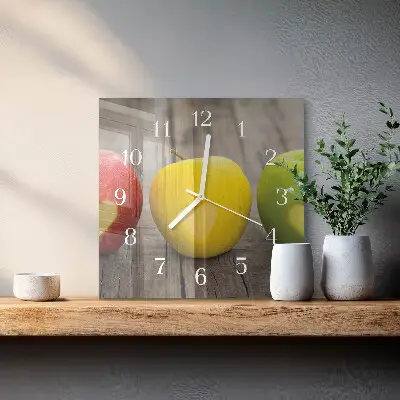 Stakleni četvrtasti sat Jabuke