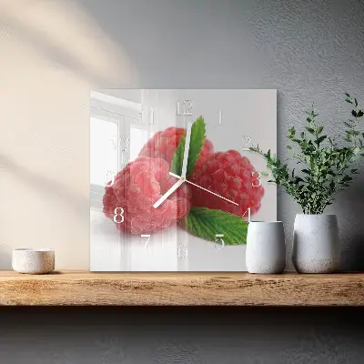 Stakleni četvrtasti sat Maline