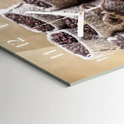 Stakleni četvrtasti sat Zrna kave