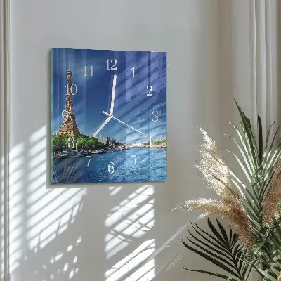 Stakleni četvrtasti sat Nebo Pariza