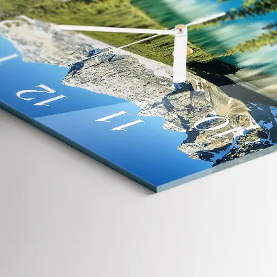 Stakleni četvrtasti sat Planinska priroda