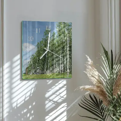 Stakleni četvrtasti sat Breze