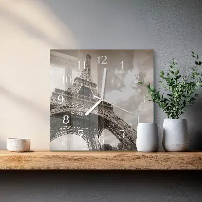 Stakleni četvrtasti sat Pariz