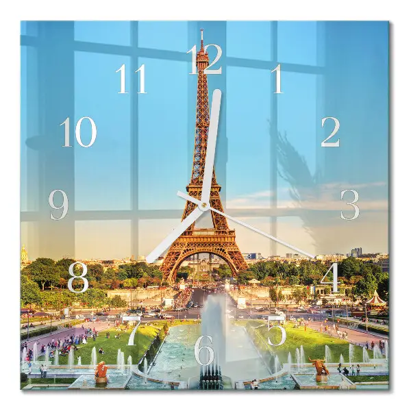 Stakleni četvrtasti sat Pariz