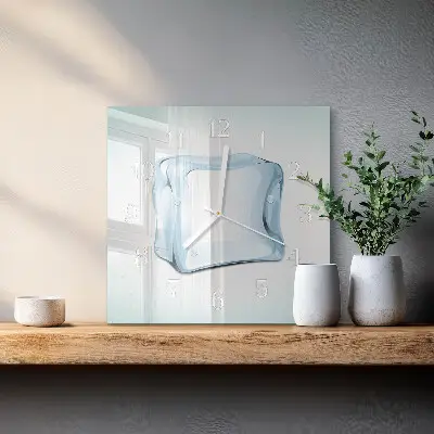 Stakleni četvrtasti sat Led