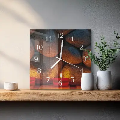 Stakleni četvrtasti sat Kamenje